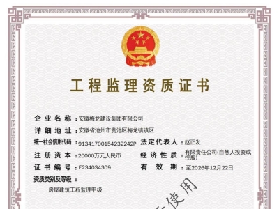 工程监理资质证书